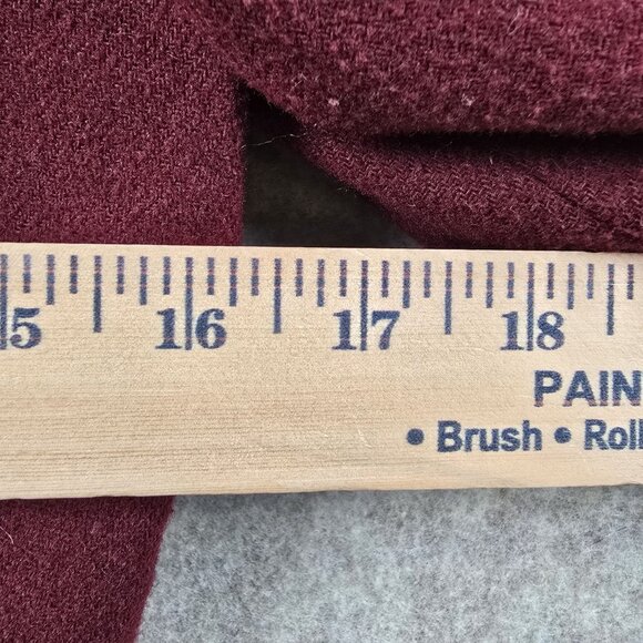 Vintage Sagamore Way Cropped Wool Jacket Burgundy Size 9/10 Button Down Lined - Picture 6 of 6